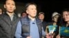 Zhanbolat Mamai is seen leaving a detention center in Almaty on November 2.