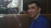 Гражданский активист Вадим Курамшин на скамье подсудимых. Тараз, 2 мая 2012 года. Фото предоставил гражданский активист Дмитрий Тихонов. 