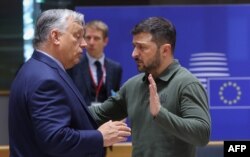 Виктор Орбан и Владимир Зеленский: очередной непростой разговор. (Брюссель, штаб-квартира ЕС, июнь 2024 года).
