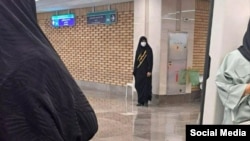 A hijab officer in the subway in Iran (file photo)