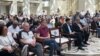 Участники публичного обсуждения возможного строительства АЭС в Казахстане, Караганда, 5 июля 2024 года