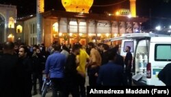 The aftermath of the attack on the Shah Cheragh shrine in Shiraz on August 13.