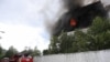 Пожар в офисном здании во Фрязине