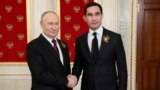 Rus we türkmen prezidentleri. Arhiw suraty.