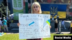 Anastasia Ageyeva was arrested twice in 2022 for taking part in anti-war rallies.