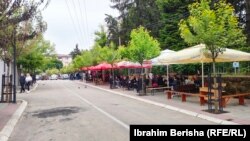 Protestuesit në Zveçan në mëngjesin e 5 qershorit.