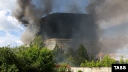 Пожар в офисном здании во Фрязине