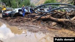 Heavy rains have caused landslides and flashfloods in Tajikistan.