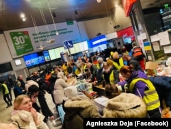 Українські біженці у Варшаві, 3 березня 2022