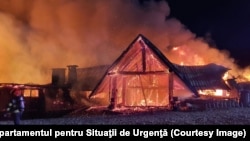 The deadly blaze engulfed the guesthouse about 90 kilometers north of Bucharest.