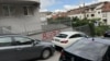 The number 8,372 was scrawled on the buildings of the Hungarian and Slovak embassies in Sarajevo in apparent reference to the number killed in the 1995 Srebrenica genocide.