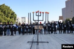 Protest kojim se zahtijeva prekid vatre u Gazi, Los Angeles, Kalifornija, SAD, 13. decembra