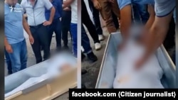 Russian media quoted law enforcement as saying that two people were stabbed and died on the spot.