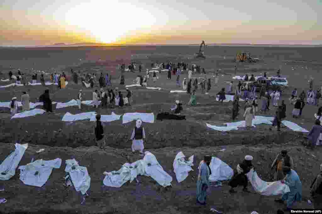 Rescue workers have been combing the wreckage of homes night and day as mass burials take place. Taliban officials said that more than 2,000 people had died across Herat Province after the earlier quakes. They subsequently said the quakes killed and injured thousands but didn't give a breakdown of casualties.