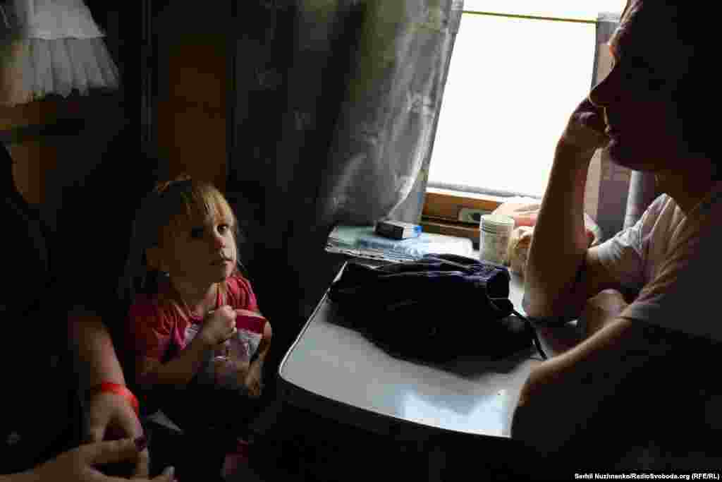 Vitalyna says she doesn't believe her family will ever return to Donetsk. "To save the children's lives and my own, it is better to leave now than later," the mother said, adding, "It's terrible for the children." 