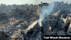 آثار حملات اسرائیل به جبالیا