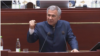 Tatarstan's last president, Rustam Minnikhanov, speaks to the regional assembly in Kazan on December 23.