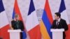 Ֆրանսիայի Ազգային ժողովի նախագահ Յաել Բրոն-Պիվեի և Հայաստանի Ազգային ժողովի նախագահ Ալեն Սիմոնյանը համատեղ ասուլիսում։