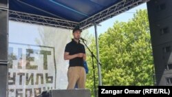 Белсенді Әлнұр Ілияшев. Алматы, 17 сәуір, 2022 жыл.