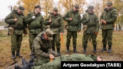Подготовка призывников в рамках частичной мобилизации.