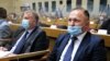 Lawmakers listen to debate during a session of the parliament of Republika Srpska in Banja Luka on October 20.