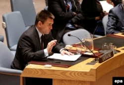Ukrainian Foreign Minister Pavlo Klimkin addresses the UN Security Council in July.