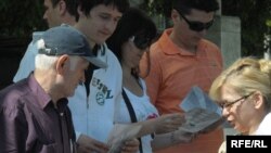 Sa nedavnog zvaničnog početka predizborne kampanje ujedninjene opozicije u Podgorici, foto: Savo Prelević