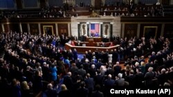 Ukrainian President Volodymyr Zelenskiy addresses a joint meeting of the U.S. Congress on December 21.