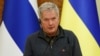 Finnish President Sauli Niinisto during a visit to Kyiv on January 24.