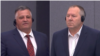 Nasim Haradinaj (left) and Hysni Gucati (right) appear at the Specialist Chambers in The Hague in May 2022. (combo photo)
