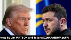 ABŞ prezidenti Donald Tramp (çepde) we ukrain prezidenti Wolodymyr Zelenski