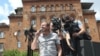 Armenia -- Opposition leader Gegham Manukianaddresses protesters in Yerevan, May 22, 2022