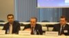 Armenia - Deputy Foreign Minister Zohrab Mnatsakanian (C) and other Armenian diplomats hold talks with EU officials in Brussels, 26Jan2012.