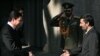 Türkmenistanyň prezidenti Gurbanguly Berdimuhamedow (sagda) eýranly kärdeşi Mahmud Ahmedinejad bilen duşuşýar, Aşgabat, 5-nji iýun, 2010.