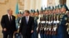 Встреча с президентом РК Нурсултаном Назарбаевым во время официального визита президента КР Алмазбека Атамбаева в Казахстан, Астана, 10 мая 2012 года.