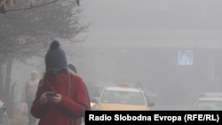 Ajri i ndotur në Shkup.