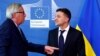 Президент України Володимир Зеленський (праворуч) і президент Європейської комісії Жан-Клод Юнкер. Брюссель, 4 червня 2019 року