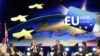 Predsednik Evropske komisije Žoze Manuel Barozo, predstavnik EU u Srbiji Vinsent Dežer i evropski komesar za proširenje Štefan File na panel diskusiji tokom posjete novootvorenom informacionom centru EU u Beogradu, 19. maj 2011 
