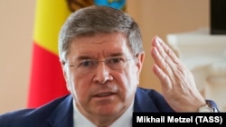 Moldovan Ambassador to Russia Andrei Neguta meets with journalists at the Moldovan Embassy in Moscow on August 7.