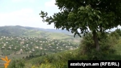 Armenia - A general view of the border village of Chinari, 8Jun2012.