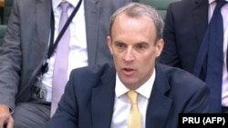 British Justice Secretary Dominic Raab said the countries "share the belief that President Putin and the wider leadership must be held to account." (file photo)