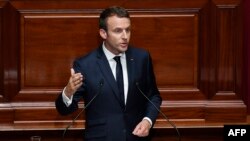 Emmanuel Macron în fața Congresului american la Washington