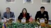 Armenia - Evelyn Farkas, the U.S. deputy assistant secretary of defense for Russia and Eurasia, U.S. Ambassador John Heffern (L) hold defense consultations with Armenian officials, Yerevan, 18Dec2013.