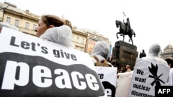 Manifestație la Praga împotriva radarului anti-rachetă