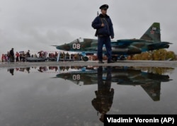 Российская авиабаза в городе Канте, Кыргызстан.