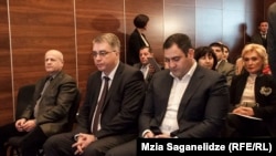 ალექსანდრე ჭიკაიძე, შინაგან საქმეთა მინისტრი (მარჯვნივ) და დავით სერგეენკო, ჯანდაცვის მინისტრი