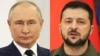 Ukrainanyň prezidenti Wolodymyr Zelenski (S) we Russiýanyň prezidenti Wladimir Putin. Arhiw suratlary