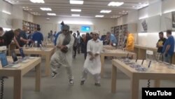 Shukran and Roshan took their Gangnam style to a suburban shopping mall, among other places.