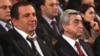 Armenia - President Serzh Sarkisian (R) and Prosperous Armenia Party leader Gagik Tsarukian attend a party conference in Yerevan, 3Mar2012.