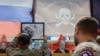 People in Moscow pay tribute to Wagner mercenaries killed in Mali on August 4.